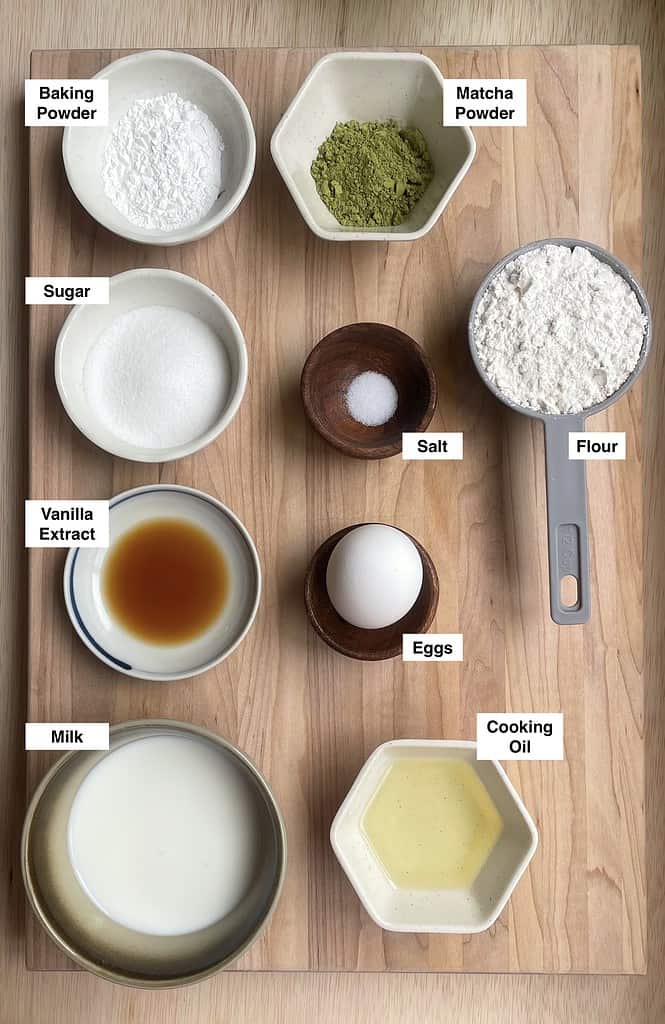 Matcha Waffles Ingredients
