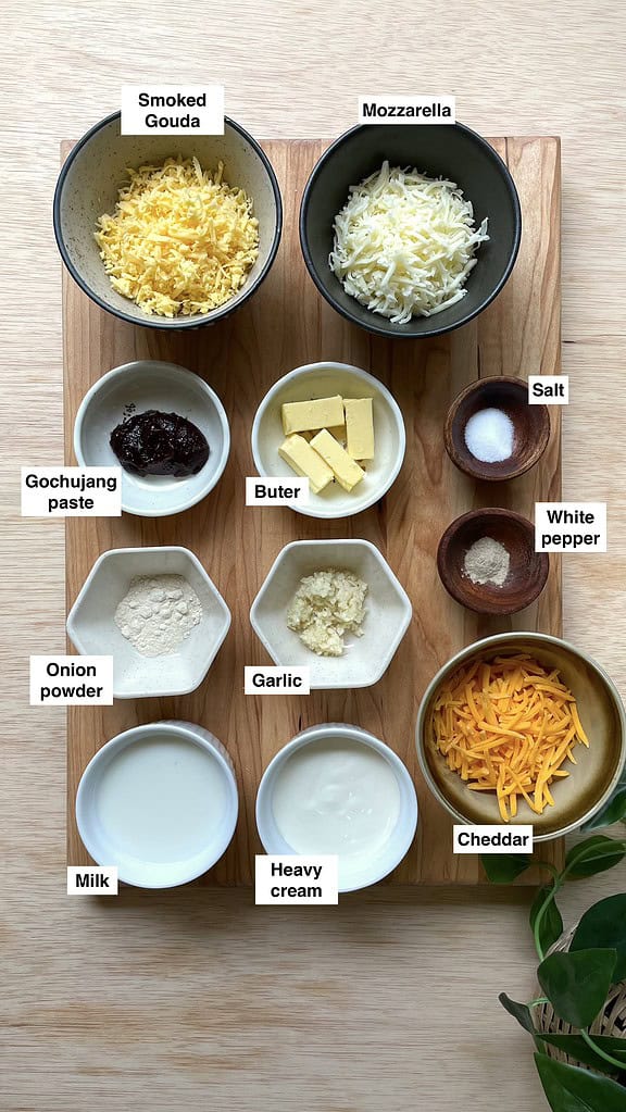 Gochujang Mac and Cheese Ingredients
