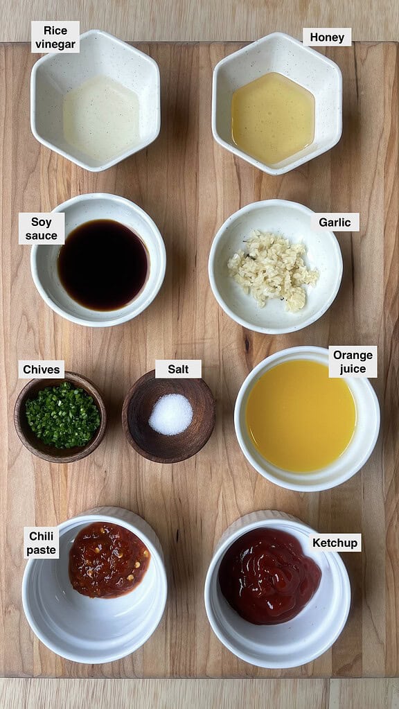 Sweet and sour chicken ingredients