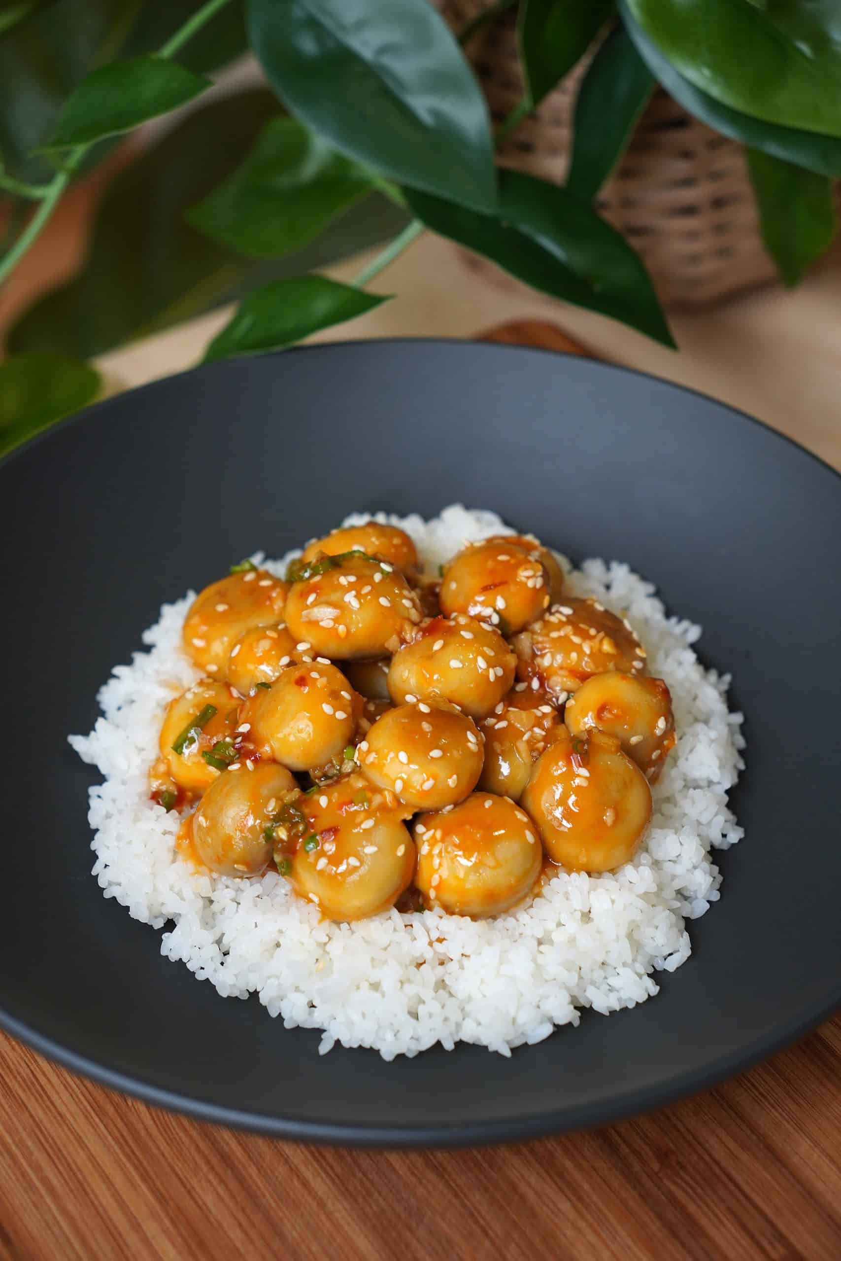 Sweet and sour mushrooms