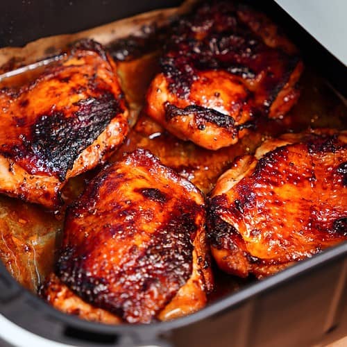 Air Fryer Soy Garlic Chicken Thighs