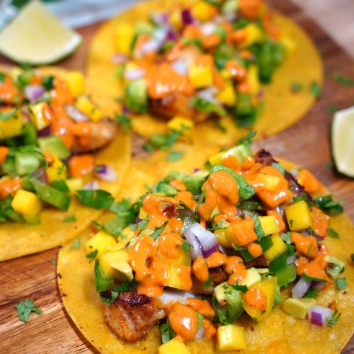 Fish Tacos with Mango Salsa