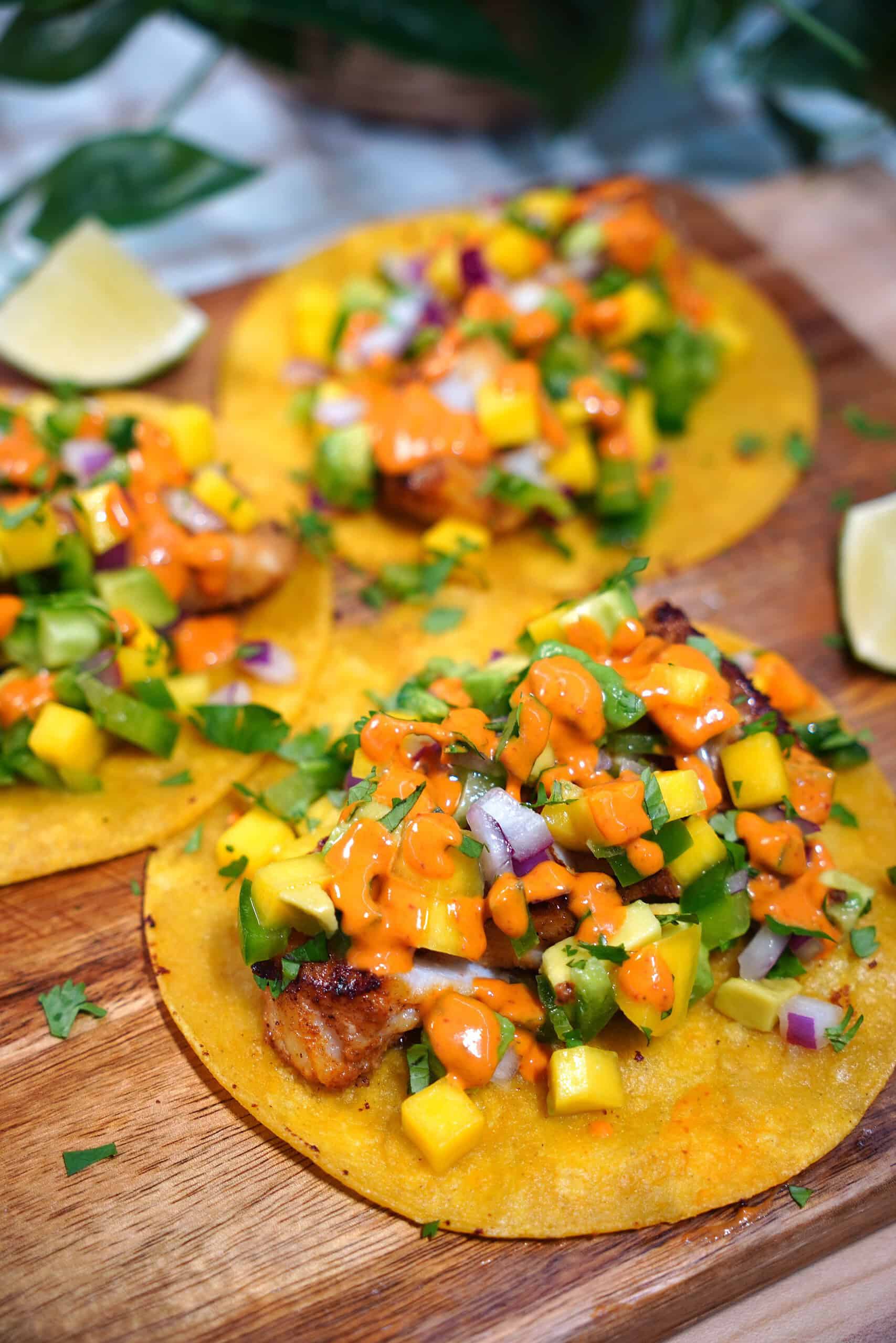 Fish Tacos with Mango Salsa