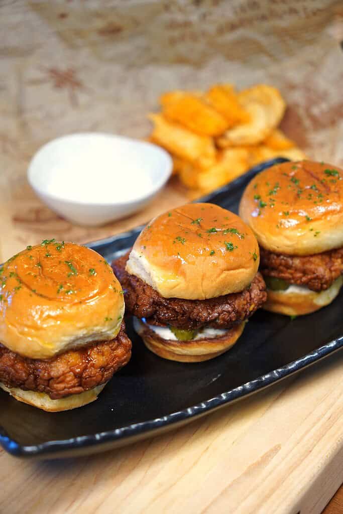 Hot Honey Garlic Chicken Sliders